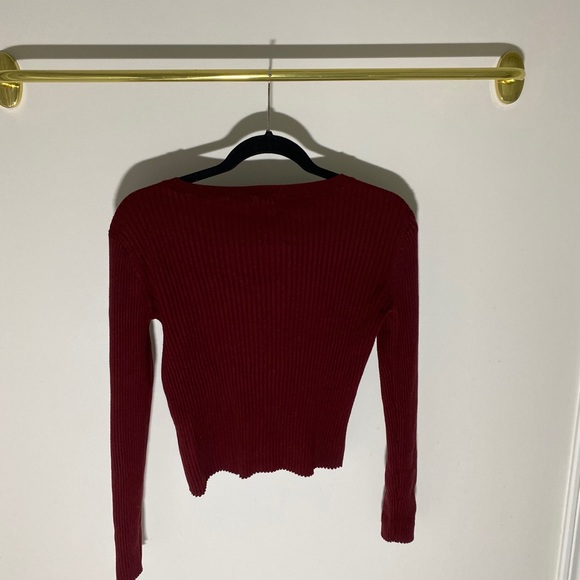 Red Boat Neck Long Sleeve - Picture 3 of 6